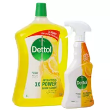 Dettol Antibacterial Power Floor Cleaner Lemon Saint 3L+500Ml Lemon Squeeze Cleaner