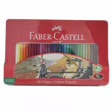 Faber Castell Classic Colour Pencils, Break Resistant Intense Colours- 36 Colour Shades