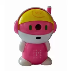 Cute Cartoon Shaped Manual Rotating Pencil Sharpener With Cover Lid- Pink