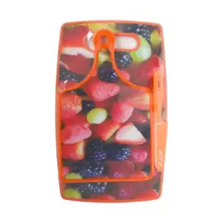 Printed Plastic Kitchen Cutting Board With One Small Paddle Cutting Board And Knife- Orange