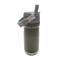 Stainless Steel Iceflow Flip Straw Vacuum Insulated Water Bottle- Black