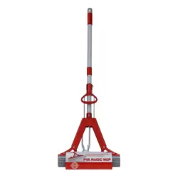 Kovar Telescopic Handle Folding Sponge Mop With Super Absorbent Sponge- Red