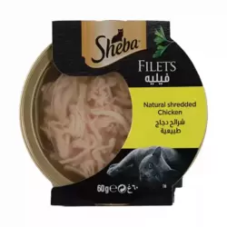 Sheba Filets Wet Cat Food With Natural Shredded Chicken- 60gms