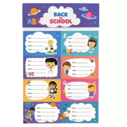 Self Adhesive Cute Book Name Tags For Kids In Different Design