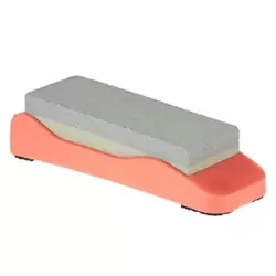 Raj 2 Sided Flatten Waterstone Knife Sharpener With Anti Slip Base- Orange