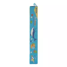 Basic Re-Stickable Wall Sticker of Ocean Discovery + 8 Colour Pencils, Drawing Set for Children