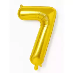 Number Letter 7 Aluminum Hanging Foil Balloon for Wedding and Party Decoration - Silver Color