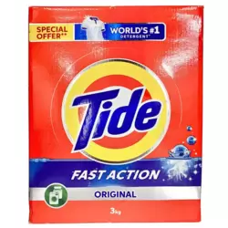 Tide Fast Action Laundry Detergent Powder Original Scented- 3kg