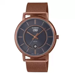 Casio MTP-B120MR-8AVD Classic Analog Wrist Watch With Mesh Chain Strap- Brown