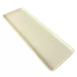 Dynasty Melamine Marble Designed 20 Inch Rectangle Tray- Ivory