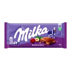 Milka Raisins & Nuts Milk Chocolate Bar- 90gms