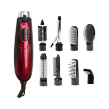 Olsenmark Multifunctional Hair Styler Set of 9 Pcs- Black