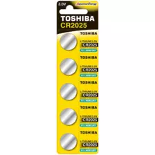 Toshiba Lithium Coin Cell Battery 3V CR2025 Cell- 5pc