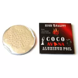 Coco Avana Aluminum Foil Paper For Hookah 0.03 Thickness And 14cm Diameter- 50pcs