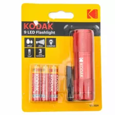 Kodak 9 Led Flashlight with 3 Batteries- Blue