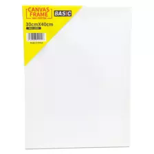 White Blank Basic Canvas Frame, Artist Canvas Board, 100% Raw Cotton 30cm x 40cm