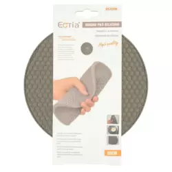 Eotia Heat Resistant Round Silicone Trivet Mats For Holding Pot Non Slip- Gray