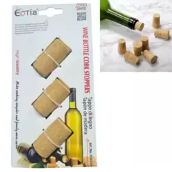 Eotia Natural Conical Wine Bottle Corks Stopper Healthy And Eco Friendly- 3pcs