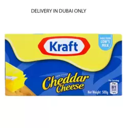 Kraft Processed Cheddar Cheese From Pure Cow Milk- 500gms (Delivery In Dubai Only)