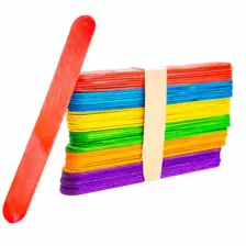 Basic Early Education Material Wood Color Ice Cream Stick
