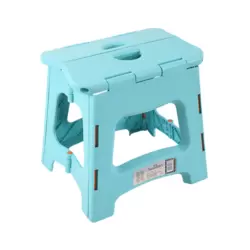 Portable And Non Slip Plastic Folding Step Stool For Adults And Kids- Blue