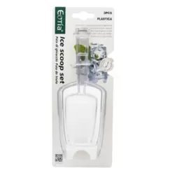 Eotia Transparent Ice Cube Scoop Set In Three Different Sizes- 3pcs