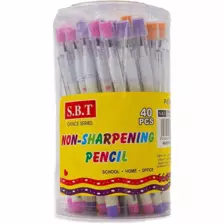Non sharpening multi point pencil set 40 pcs with Matching Eraser