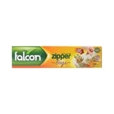 Falcon Zipper Freezer Bags Easy Lock Easy Open Oxo Biodegradable- 30X40 cm- 30 Bags