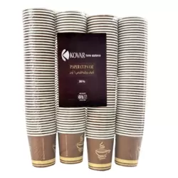 Kovar Disposable Thick And Durable Ripple Paper Cup 6oz- 200pcs