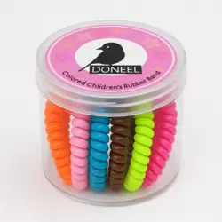 Ladies Fancy Spiral Stretchable Ponytail Hair Ties Assorted Color- 8pcs