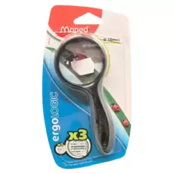 Maped 3X Optical Ergologic Magnifying Glass with 50mm Diameter- Black