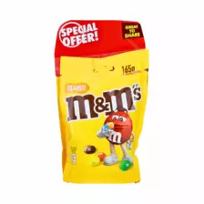 M&M Peanut Milk Chocolate Bag- 165gms Pack of 2