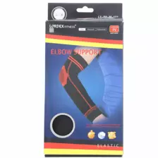 Lordex Elbow Support, Elastic Sports Elbow Support Pad - Red and Black