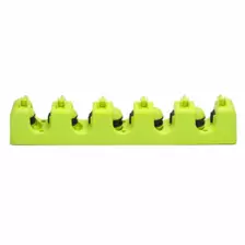 Huifeng Mop Holder Wall Mounted, Mop and Broom Hanger Holder 5 Position 6 Hooks for Home, Kitchen, Garden, Tools, Cleaning Organizing- Green Color