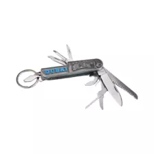 Dubai Multi-Functional Folding Knife Stainless Steel Multitool Keychain Pocket Knife Set- Gray