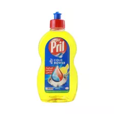Pril Dishwashing Liquid - Lemon (500 ml), with 5+ Self-Degreasing Action Power, Long-Lasting Formula