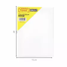 Basic Art and Craft Canvas Board, Cotton Canvas Frame 15X20cm- White