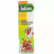 Falcon 25 Bags Slider Freezer Bags, OXO Biodegradable Lock Seal to Keep Food Safe and Long Time