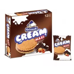 Deemah Cream Maxi Chocolate With Hazelnut- 12X25gms