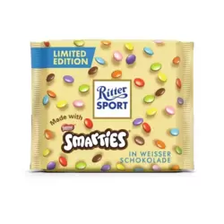 Ritter Sport Limited Edition Smarties White Chocolate Bar- 100gms