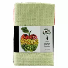 Cotton Kitchen Towel Set, High Absorbent Reusable Napkin Set- 4pcs