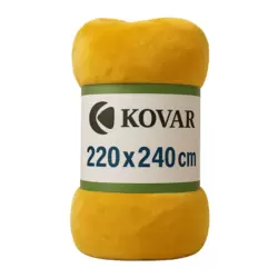 Kovar Comfy Double Size Super Soft Blanket 220X40cm- Yellow