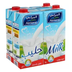 Almarai Low Fat UHT Milk 100percent Fresh Cow Milk- 4X1Ltr