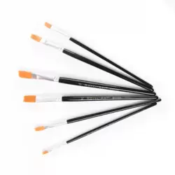 Royal Art Painting Brush 6pcs Flat Tip Brushes Set- Black