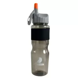 Drinking Water Bottle With Straw And Infuser, Clear Transparent Leak Proof Bottle 700ml- Black