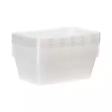 Ecno Pack Plastic Microwave Container Disposable Food Storage Container- 1000ml Pack of 5