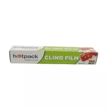 Hotpack Cling Film Food Wrap Roll for Fresh Storage- 100 SQ FT