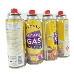 Vitaly Portable Butane Gas Cartridge With Notch Collar Pack Of 4pcs- 4X220gms