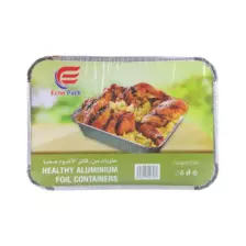 Ecno Pack Aluminium Food Containers with Lid 30X20cm- 10pcs