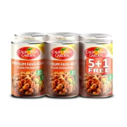 California Garden Premium Fava Beans Plain Medammes- 6X450gms